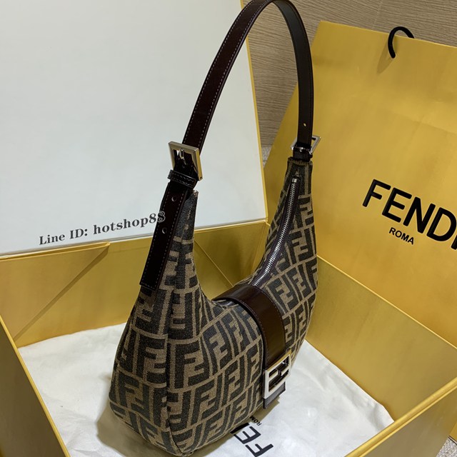 FENDI专柜精品包包 芬迪vintage中古月牙包 Fendi中古老花法棍腋下包 fdzg2486